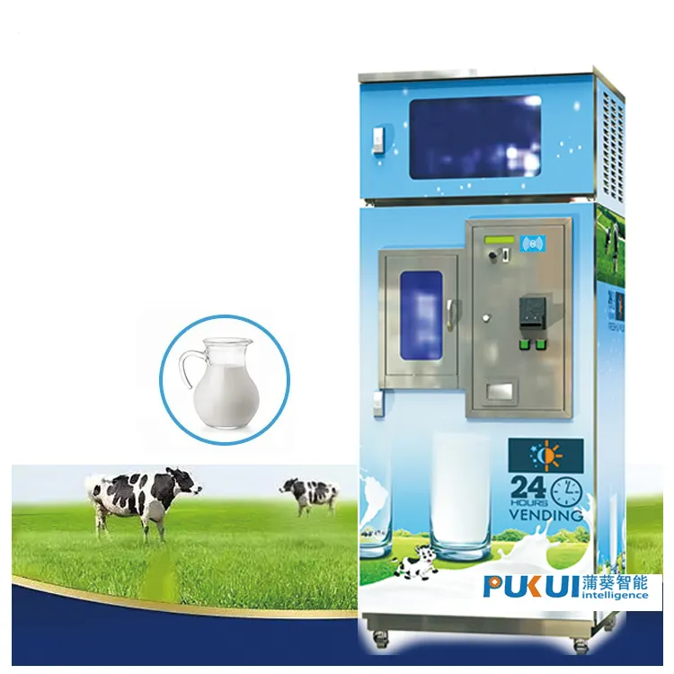New design automatic self-service fresh milk dispenser vending machine with bottle