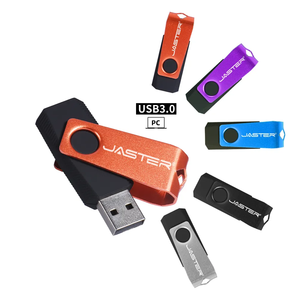 Sampel gratis stik memori penyimpanan USB 2.0, Flash Drive USB lipat, stik memori desain putar 64GB