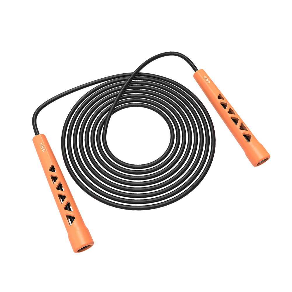 Cuerda negra con tallo naranja.