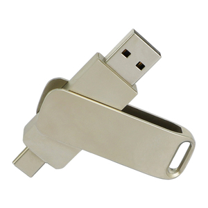 カスタムメタルデュアルポートUSB 2.0 3.0タイプC Pendrive 2 in 1ペンドライブメモリースティックUSB-C付き16GB 32GB 64GB OTG USBフラッシュドライブ - Product Image 4