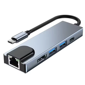 En iyi fiyat 5-in-1 USB C Hub Ethernet RJ45 tipi C yerleştirme istasyonu ile MacBook HP Dell Lenovo için - Product Image 1