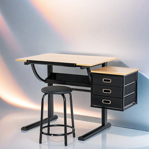 Escritorio de estudio artesanal multifuncional, mesa de dibujo de ingeniero y Escritorio de computadora - Product Image 1
