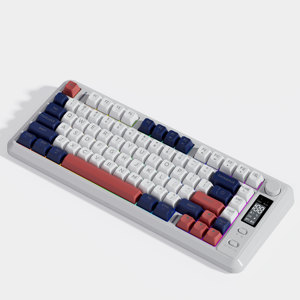 81 <strong>Keys</strong> Dual Mode Gaming <strong>Keyboard</strong> with TFT Screen, <strong>Custom</strong> Keycaps and Lights Combination, RGB Backlit Membrane <strong>Keyboard</strong> - Product Image 3