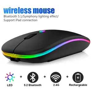 ホームオフィスノートブックデスクトップコンピューターBTマウス充電式ポータブルデスクトップコンピューターオフィスビジネスノートワイヤレスマウス - Product Image 3