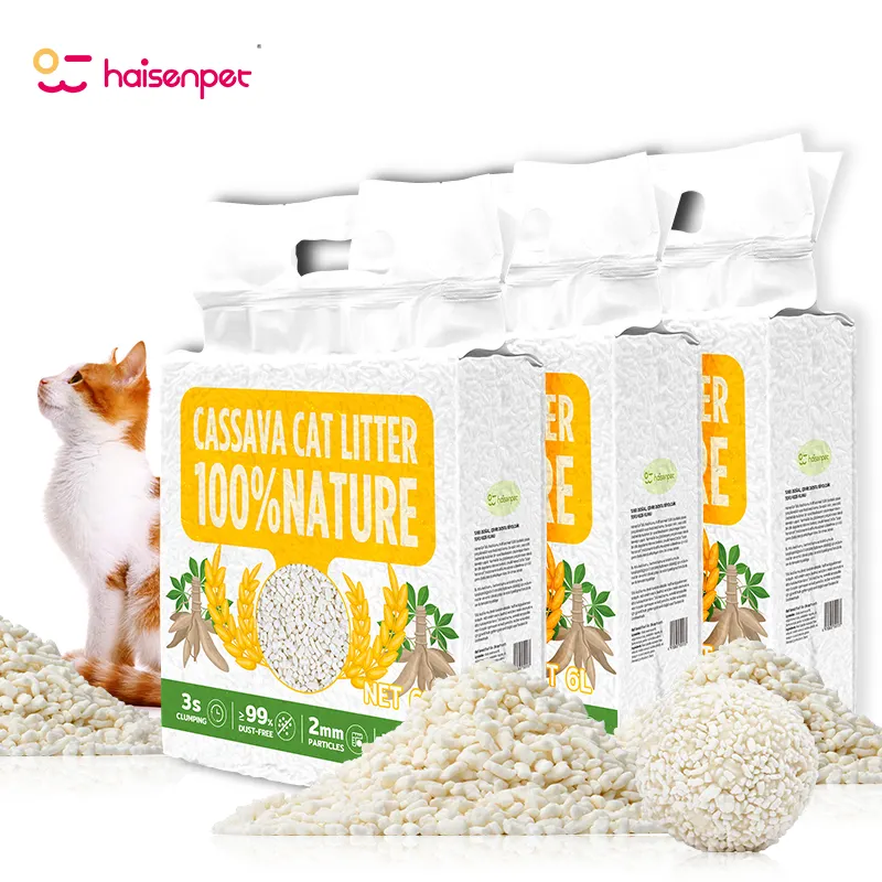 Free Design Barato Soja Tofu Planta Mandioca Cat Litter Fábrica