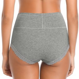 उच्च कमर महिला कपास फीता महिला अंडरवियर पैंटी प्लस आकार ठोस कई रंग अनुकूलन महिलाओं की पैंटी - Product Image 6