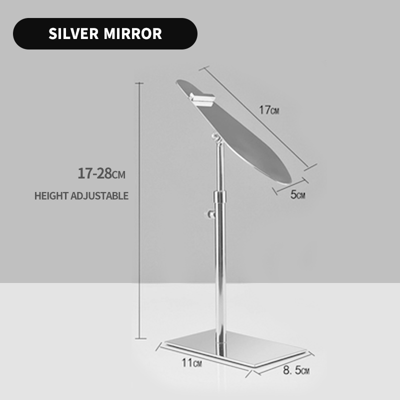 Shoe-shaped silver mirror finish