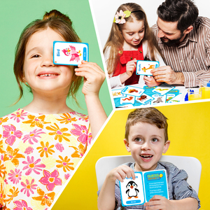 50 lustige Tierer kennung karten für das frühe Englisch lernen Kreative Paste Toy Made Paper für Kinder Intelligent - Product Image 5