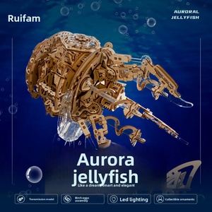 Aurora Quy Mô 1:8 Tự Làm Sứa Âm Nhạc Hộp Nhựa Xây Dựng Khối Thiết Lập Món Quà Sinh Nhật Cho Bạn Gái Bảng Trang Trí - Product Image 2