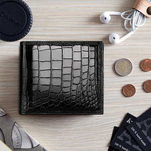 Oferta por tiempo limitado, billetera de cuero portemonnee para hombres, billetera personalizada, billeteras con textura de cuero de cocodrilo - Product Image 2