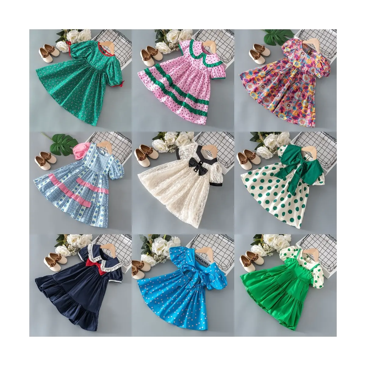 Children's Skirts Summer girls' colorful dresses wholesale new style girls' party dresses children clothes dresses