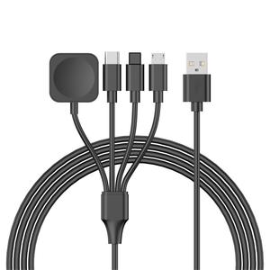 Trend yeni kare 4-in-1 kablosuz şarj tipi C hızlı şarj kablosu için akıllı saat cep telefonu şarj USB C veri kablosu - Product Image 4