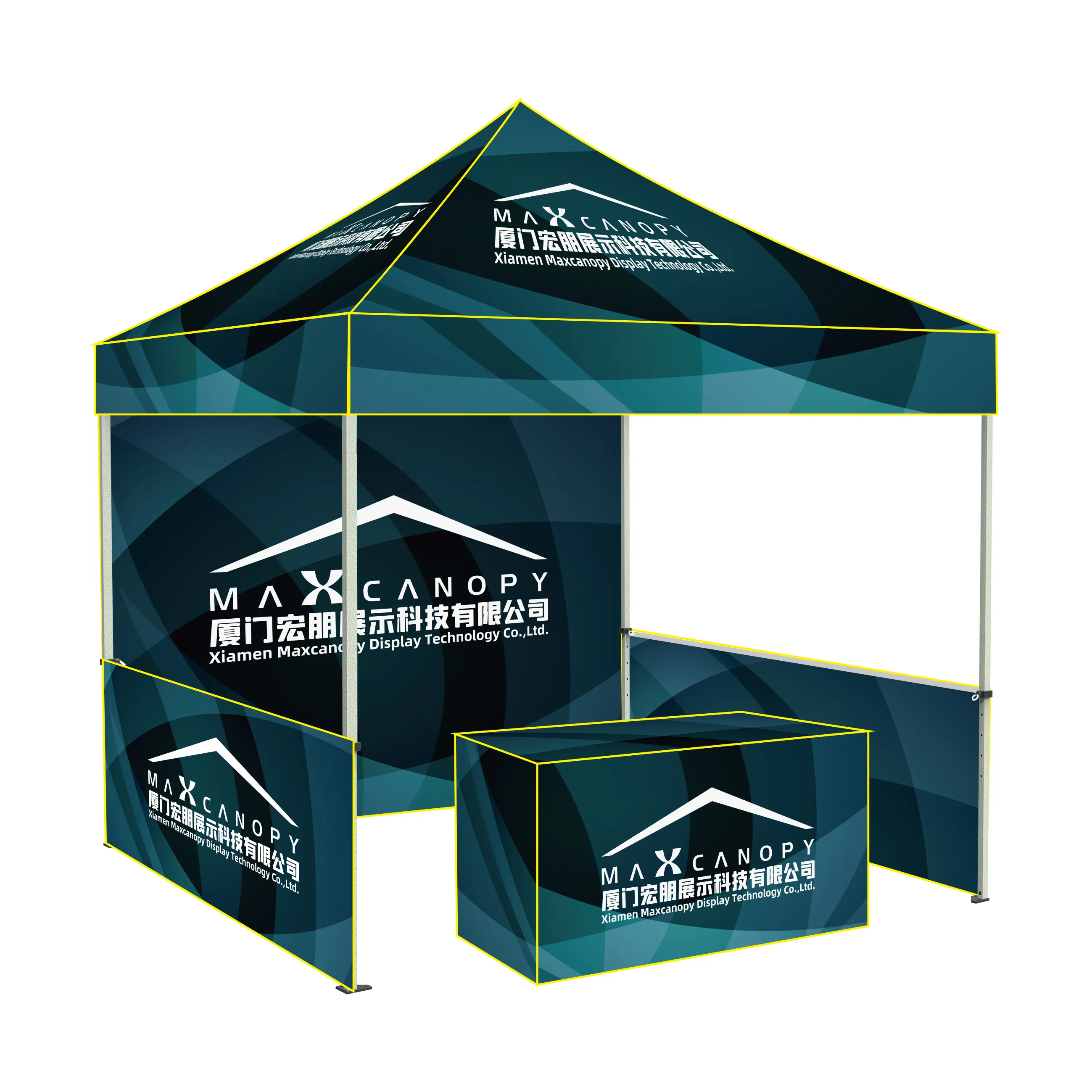 Maxbaldacchino tende pieghevoli stampate personalizzate 10x10 per fornitori di Display 3x3M tende a baldacchino