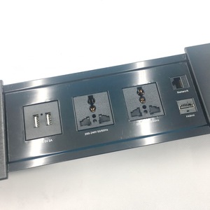 Cubierta deslizante Toma de corriente de escritorio con cargador inalámbrico Montado en muebles Toma de corriente de mesa USB multifunción - Product Image 1