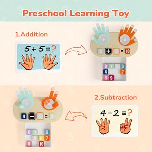 Finger <strong>Counting</strong> Math Toys,Teaching Early Education for Kid Age 3+, Montessori Toy for Toddler-Educational Learning Number Toy - Product Image 2