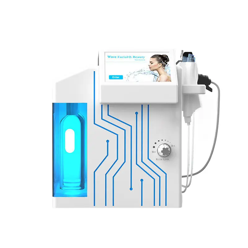 Máquina Facial de oxígeno 7 colores Máscara LED Limpieza profunda Estiramiento Eliminación de espinillas Dispositivo de belleza de dermoabrasión de agua