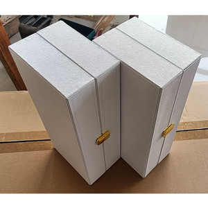PUレザーボックス長方形木製収納フリップMDFウッドギフトボックス手作りケースボックス - Product Image 2