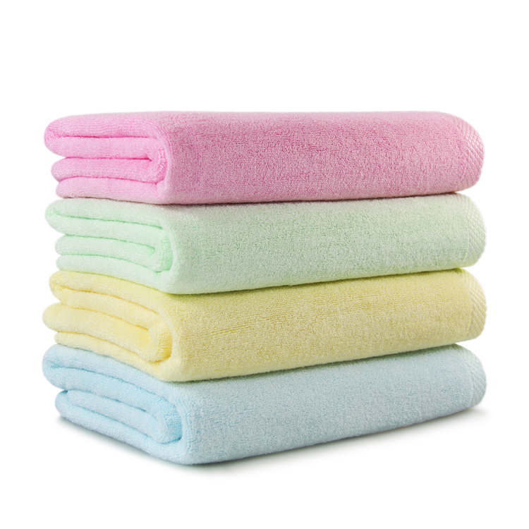 Popular design and color muslin organic 100% bamboo bath towel set for bathroom use