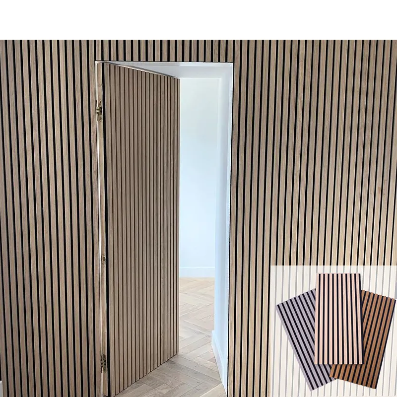 Akupanel pannello a doghe acustiche legno pannello Akustik legno moderno interno insonorizzato decorazione da parete pannelli acustici da parete