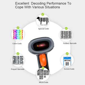 EDOO W41-10 Wireless Portable 2.4G WIFI BT 1D 2D QR Bar Code Cordless Warehouse Handheld Barcode Scanner <strong>Reader</strong> for Retail - Product Image 2