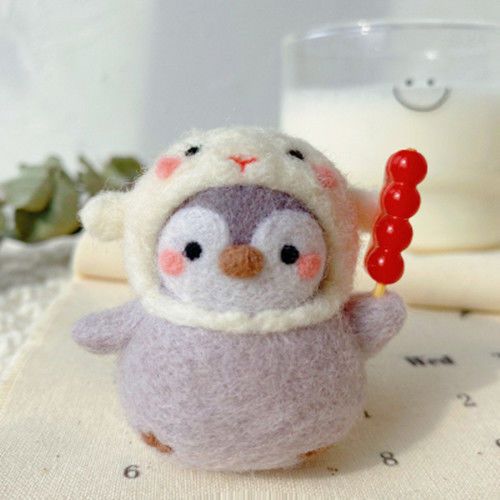 Cadeau porte-clés petit pingouin mouton roulant
