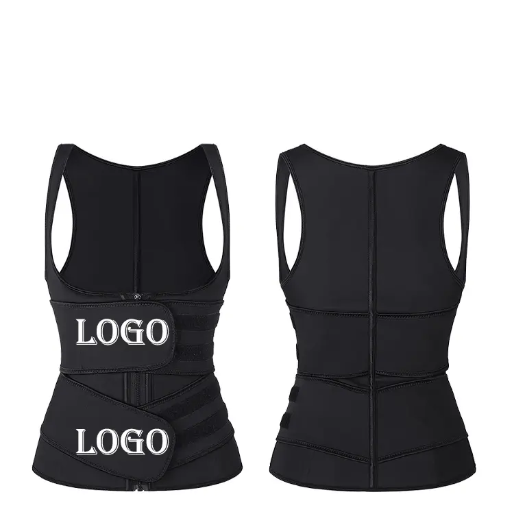 Alta compressione body shaper cinturino largo doppie cinture fajas 9 steel bone sauna sweat waist trainer vest corsetto work out cintura