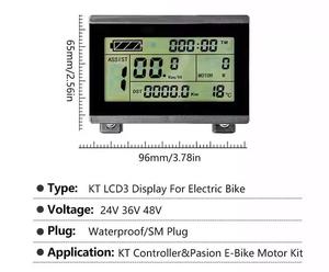 24V/36V/48V E Bike <strong>Display</strong> KT-LCD3 <strong>Display</strong>, Bicycle Screen Work <strong>with</strong> Kunteng <strong>Controller</strong>, <strong>LCD</strong> <strong>Display</strong> for Electric Bike - Product Image 2