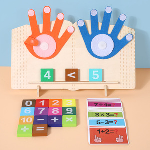 Early Learning Math Teaching Aids Wooden Number Block <strong>Counting</strong> Board Montessori Finger <strong>Counting</strong> Game - Product Image 2