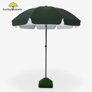 周日现代沙滩伞纯色定制标志印花手工金属乡村风格花园配件 - Product Image 1