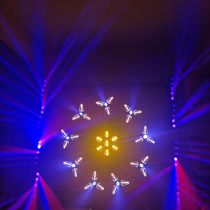 ไฟเมเปิ้ลแบบหมุนได้ไฟ LED สามเหลี่ยมเรืองแสงพื้นหลังฮาโลเจนแบบวินเทจ - Product Image 6