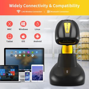 Escáner Industrial Bluetooth NETUM 2017 actualizado 2600mAh base de carga inalámbrica 2D 1D lector de código de barras protección contra caídas polvo - Product Image 2