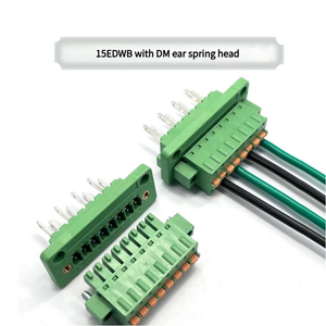 Bloque de terminales de pared 15EDGWB-3.81 con orejas de enchufe de resorte KDM tipo enchufable para brida de armario eléctrico - Product Image 3