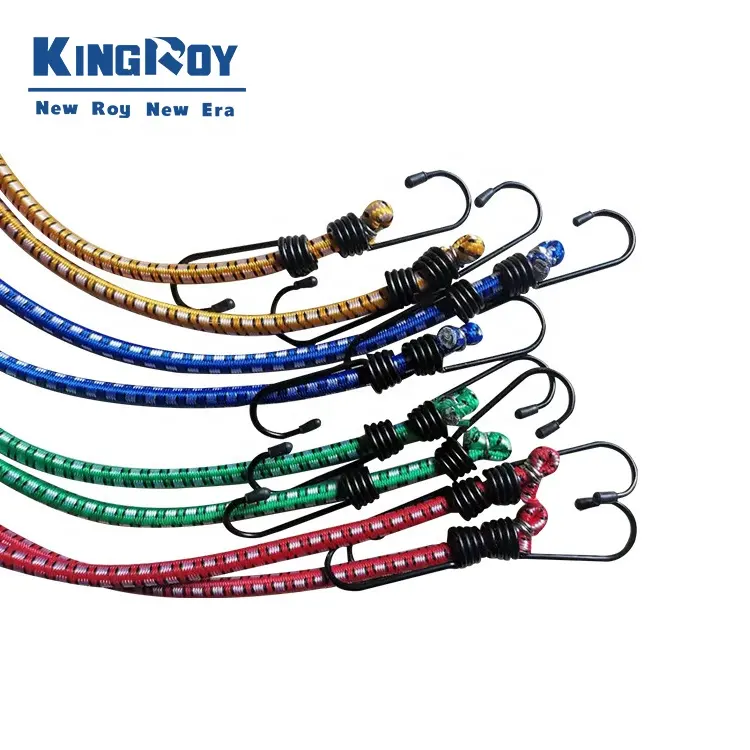 KingRoy top seller 24pcs bungee cord sets assortment, retractable elastic bungee cords