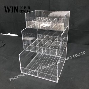Tùy chỉnh hiện đại trong suốt thân thiện với môi cho acrylic 1 Tier sơn móng tay chai dầu Countertop hiển thị đứng cho vẻ đẹp - Product Image 2