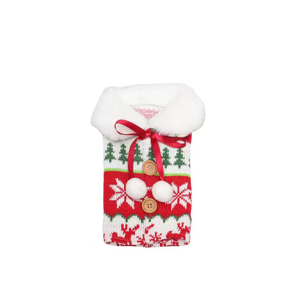 Christmas red wine set tree style