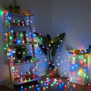 Tira de luces Led de copos de nieve, decoración navideña, multicolor, cambia de Color - Product Image 1