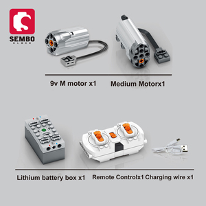 SEMBO <strong>BLOCK</strong> Technology Pieces of Building <strong>Blocks</strong> Remote Control Universal M / L Motor Power Pack Group - Product Image 2