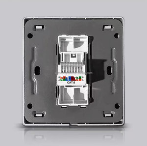 Fabrik heiße Verkäufe 86 Typ Gold Netzwerk Steckdose Daten steckdose RJ45 grau Computer Telefon Porzellan Wand steckdose - Product Image 5