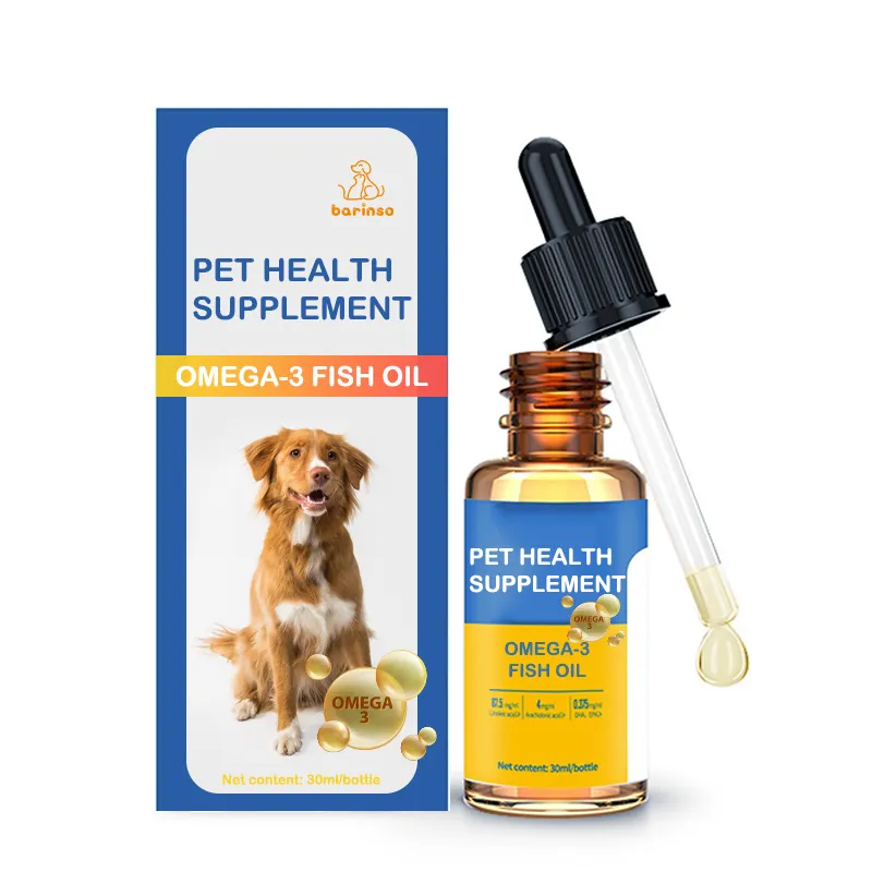 Óleo de salmão puro sem perfume, suplemento líquido omega 3 para cães e gatos