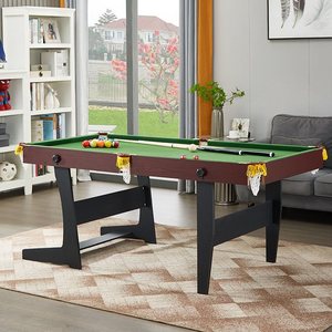 OEM ODM 5ft 6ft Wholesale High Quality <strong>3</strong> in 1 <strong>Multi</strong> <strong>Function</strong> Foldable 6ft Folding Pool Billiard <strong>Table</strong> <strong>With</strong> Metal Leg - Product Image 6