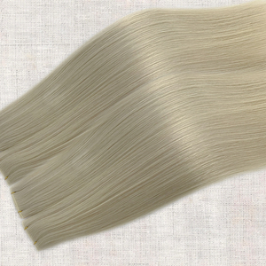 平らで最も薄く見えない横毛ロシアの新しいヨーロッパの天才Weftsヘアトップサプライヤー灰ブロンド # 1001A