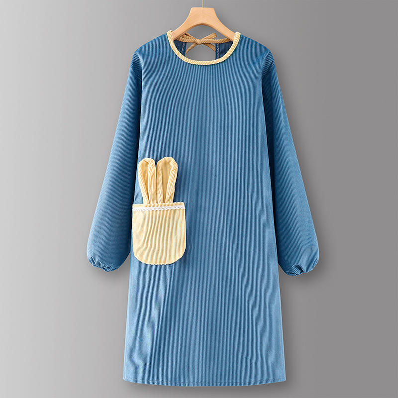 BlueLZ803Corduroy long sleeve rabbit ears
