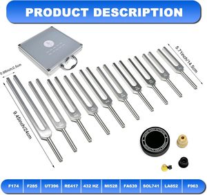 Tùy chỉnh thiết lập <span class=keywords><strong>c</strong></span>ủa 10 Nhôm Điều Chỉnh dĩa 174Hz 528Hz Điều chỉnh dĩa 963Hz 432Hz Điều chỉnh dĩa với đứng - Product Image 5