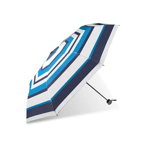 时尚条纹折叠伞定制logo和印花防晒防紫外线防雨或防雨伞 - Product Image 1