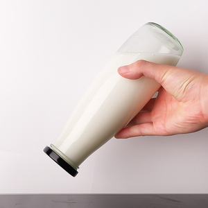 Üreticileri doğrudan satış yuvarlak süt cam şişe yüksek kaliteli süt cam şişeler 200ml 250ml 500ml 1000ml