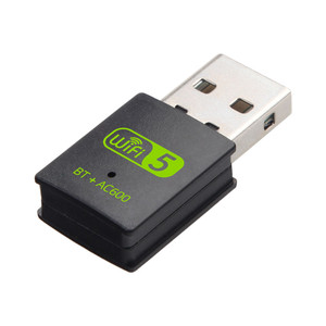 600Mbps dual band USB wifi adaptörü ağ kartı mavi diş BT 5.0 USB Wifi program kilidi 2 in 1 RTL8821CU yonga seti - Product Image 5