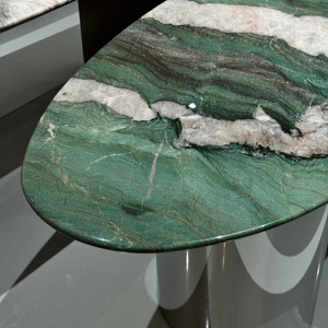 Ngọc Lục Bảo nhập khẩu tự nhiên sang trọng bàn đá Ý đơn giản sang trọng thiết kế biệt thự cao cấp bàn ăn bằng đá cẩm thạch - Product Image 5