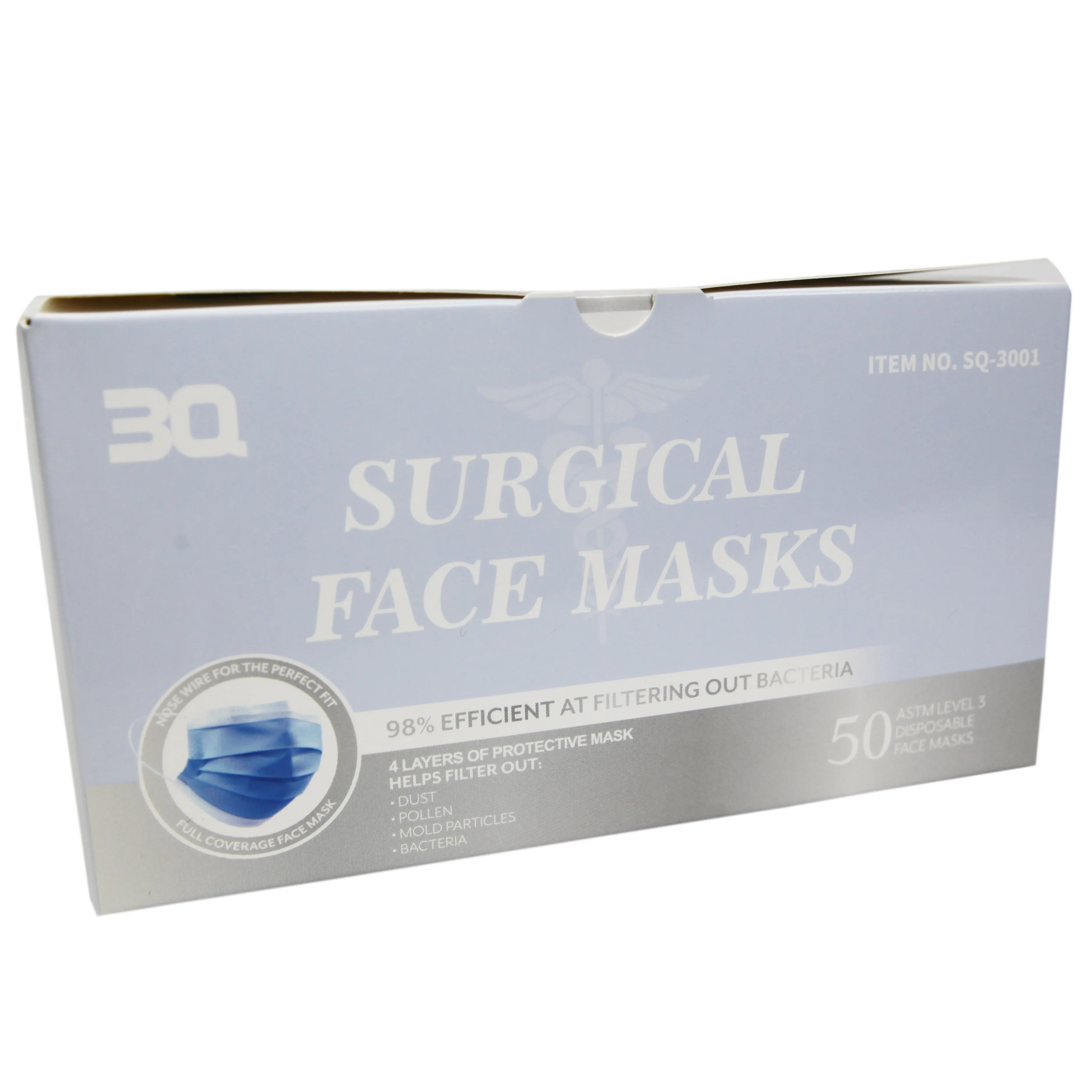 Ce 510K 외과 마스크 Facemask와 공장 직접 블루 블랙 3Ply 부직포 일회용 안면 마스크