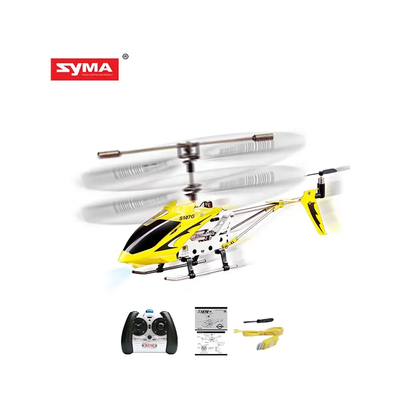 Syma s107g Phantom 3CH Gyro oyuncak RC helikopter ile 3.5 kanal Mini rc helikopter