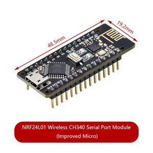 RF-Nano para Arduino Nano V3.0, Micro USB Nano Board ATmega328P QFN32 5V 16M CH340, integrado NRF24L01 + 2,4G inalámbrico